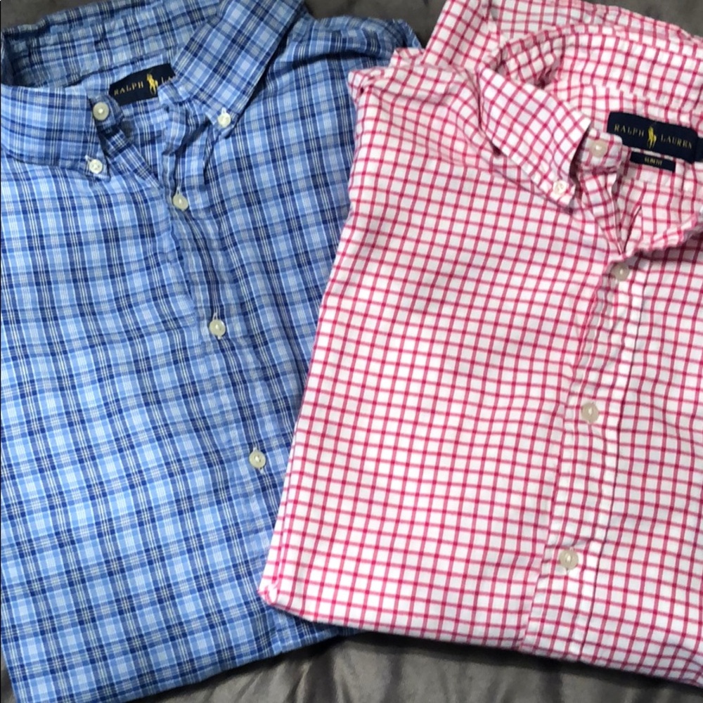 Lot of 2 Ralph Lauren buttons ups.